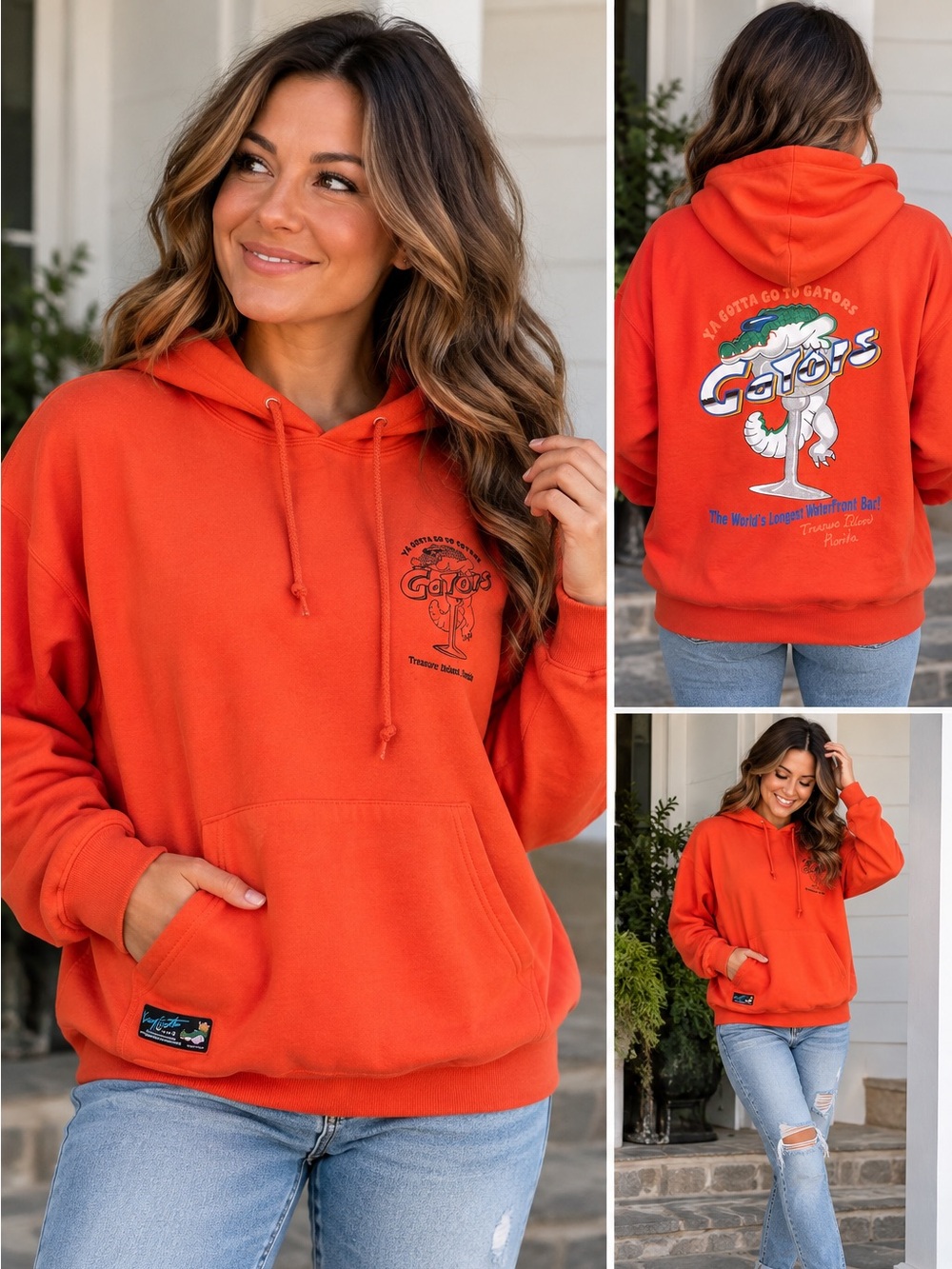Jerzees NuBlend Treasure Island Florida Gator's Pullover Hoodie - Large